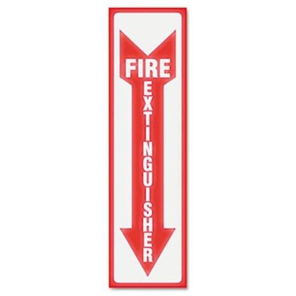 Us Stamp & Sign Us Stamp 4793 Glow In The Dark Sign  4 x 13  Red Glow  Fire Extinguisher 4793
